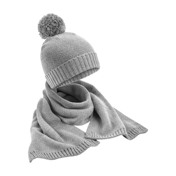 Beechfield Knitted Scarf and Beanie Gift Set Thumbnail