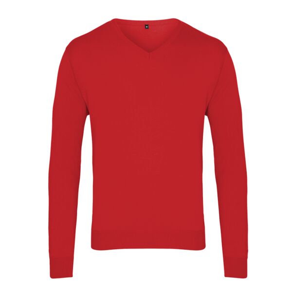 Premier Knitted Cotton Acrylic V Neck Sweater Thumbnail