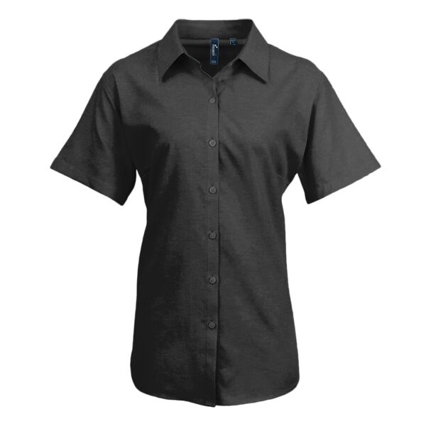 Premier Ladies Signature Short Sleeve Oxford Shirt Thumbnail