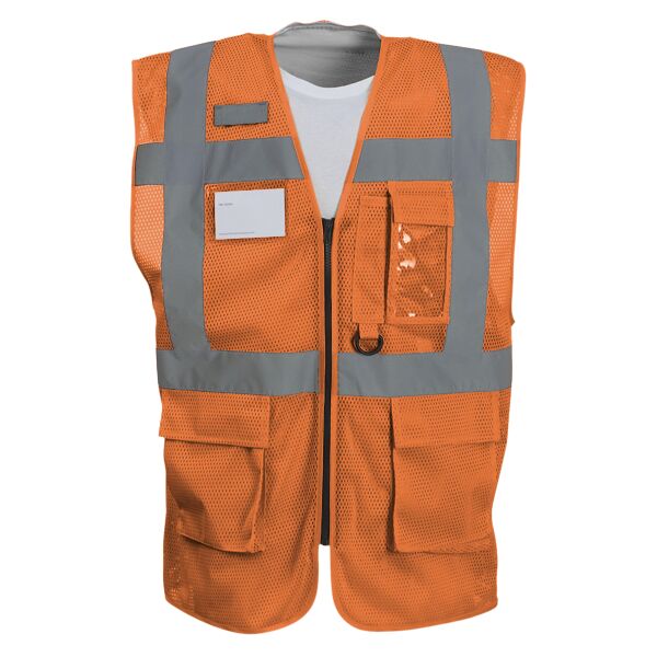 Yoko Hi-Vis Top Cool Open Mesh Executive Waistcoat Thumbnail